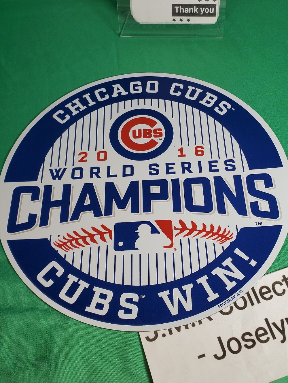 MLB Chicago Cubs 2016 World Series Champions 12" Die-Cut Large Magnet